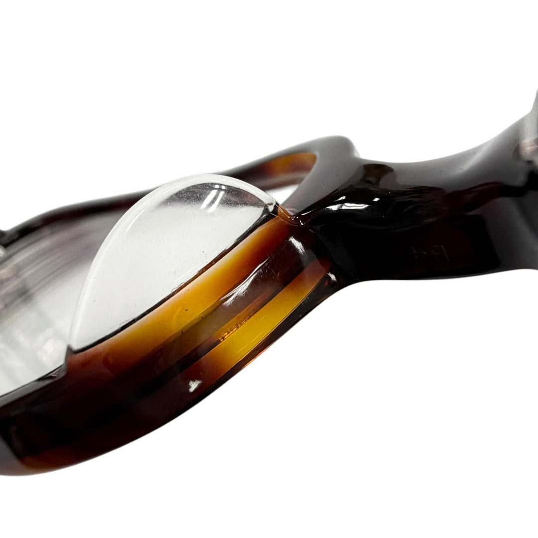 Very Good 白山眼鏡 Glasses Tortoiseshell pattern square Clear brown ー mens