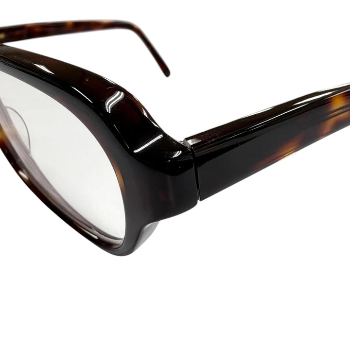 Very Good 白山眼鏡 Glasses Tortoiseshell pattern square Clear brown ー mens