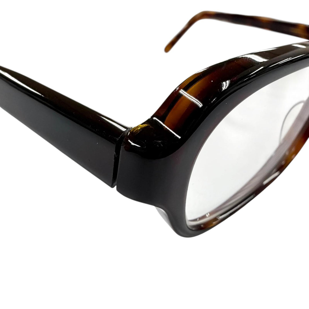 Very Good 白山眼鏡 Glasses Tortoiseshell pattern square Clear brown ー mens