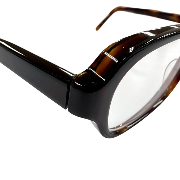 Very Good 白山眼鏡 Glasses Tortoiseshell pattern square Clear brown ー mens