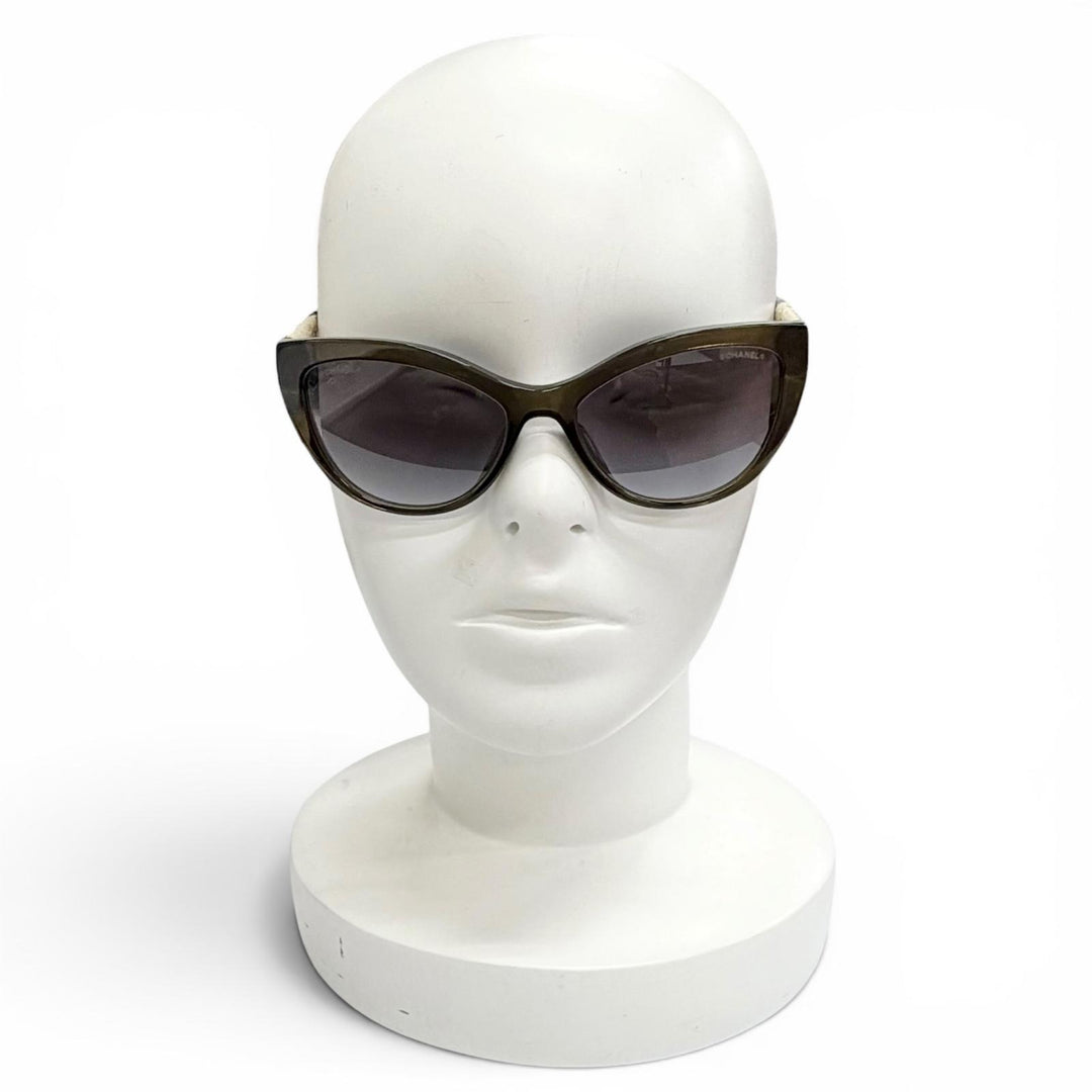 Great CHANEL sunglasses COCO Mark Linen Rope Cat Eye Gradient Lenses 5409-A