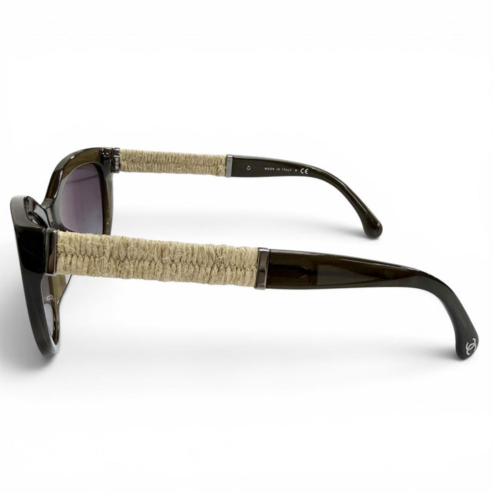 Great CHANEL sunglasses COCO Mark Linen Rope Cat Eye Gradient Lenses 5409-A