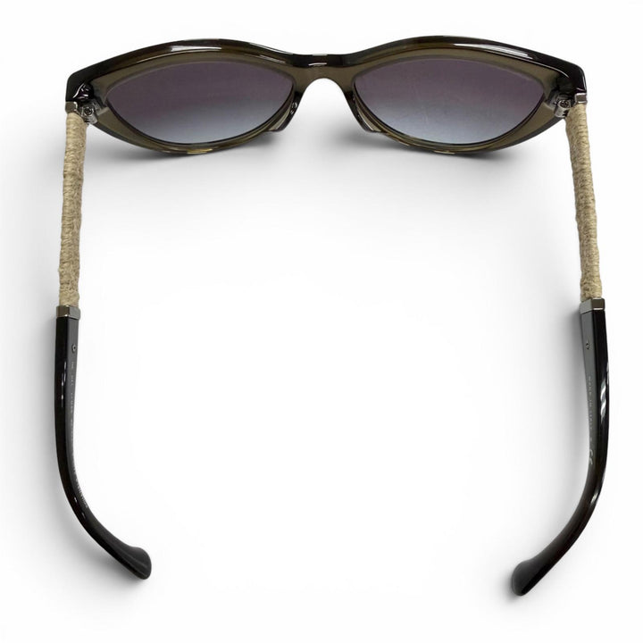 Great CHANEL sunglasses COCO Mark Linen Rope Cat Eye Gradient Lenses 5409-A