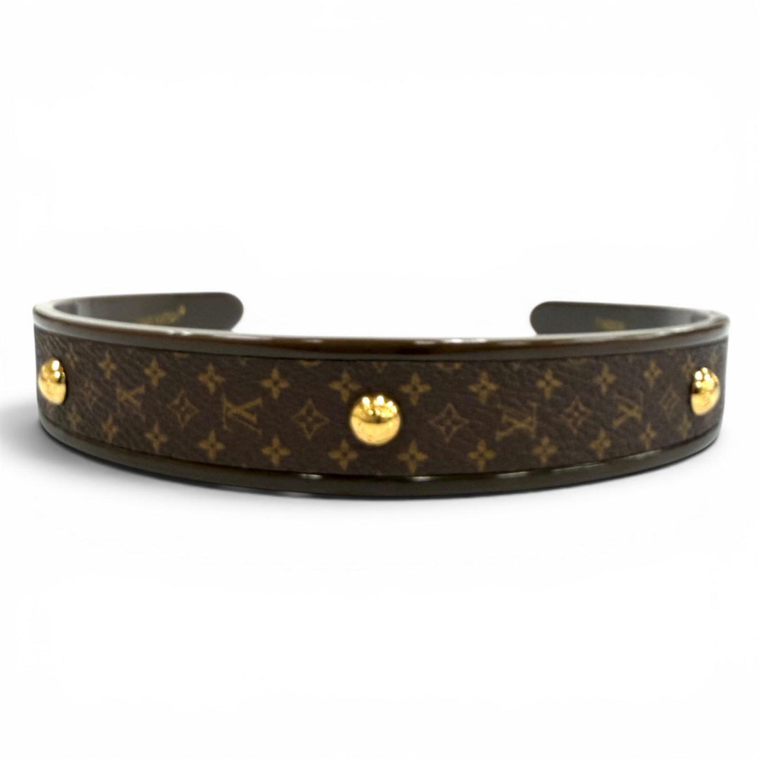 Excellent LOUIS VUITTON Katyusha Headband MNG Resin Leather Monogram M03539