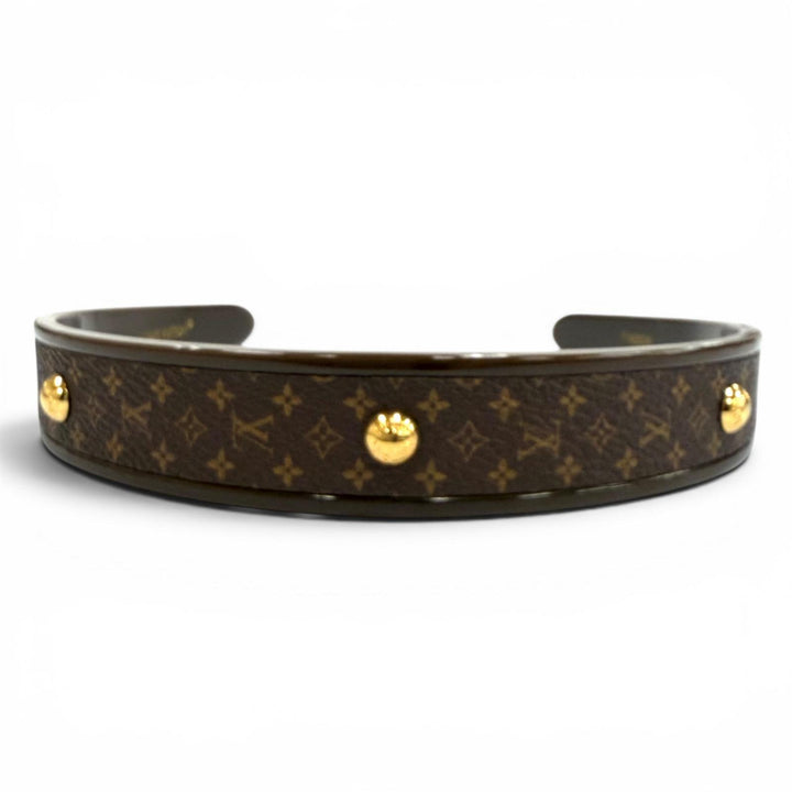 Excellent LOUIS VUITTON Katyusha Headband MNG Resin Leather Monogram M03539