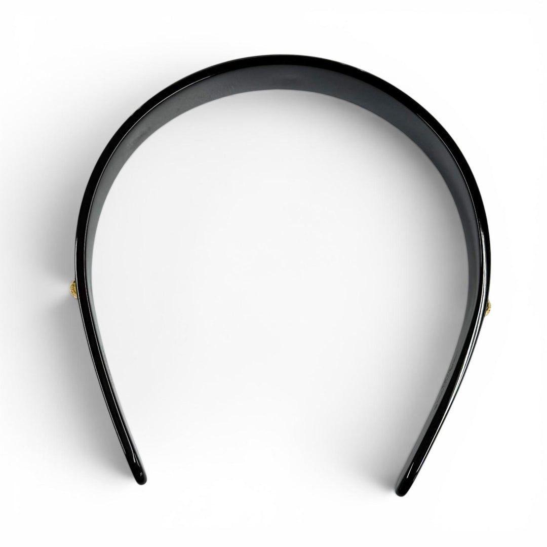 Excellent LOUIS VUITTON Katyusha Headband MNG Resin Leather Monogram M03539