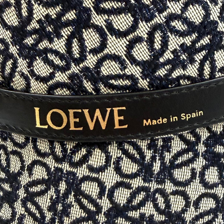 Excellent LOEWE hat Leather accent Anagram Jacquard Bucket cotton 57 K820HBLX07