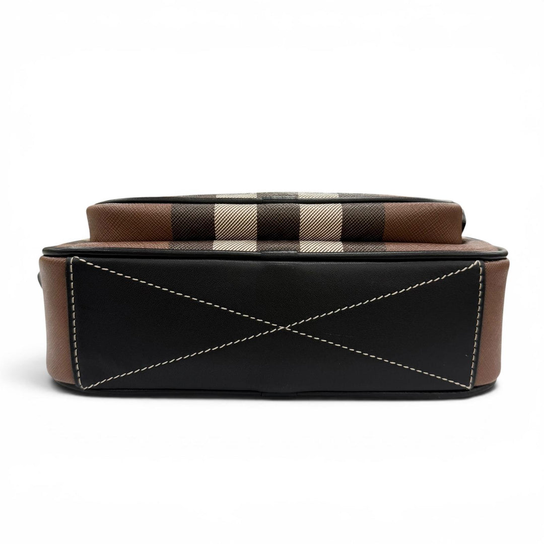 Excellent BURBERRY Shoulder Bag Paddy Brown Polyurethane Women 8049145