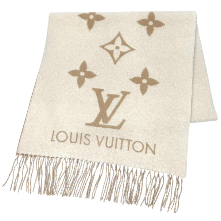 Excellent LOUIS VUITTON Scarf muffler reykjavik cashmere Women M78123