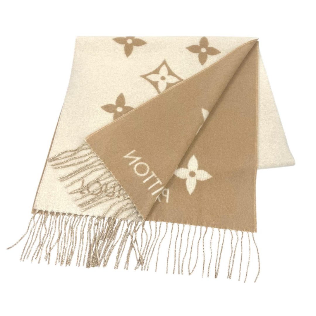 Excellent LOUIS VUITTON Scarf muffler reykjavik cashmere Women M78123