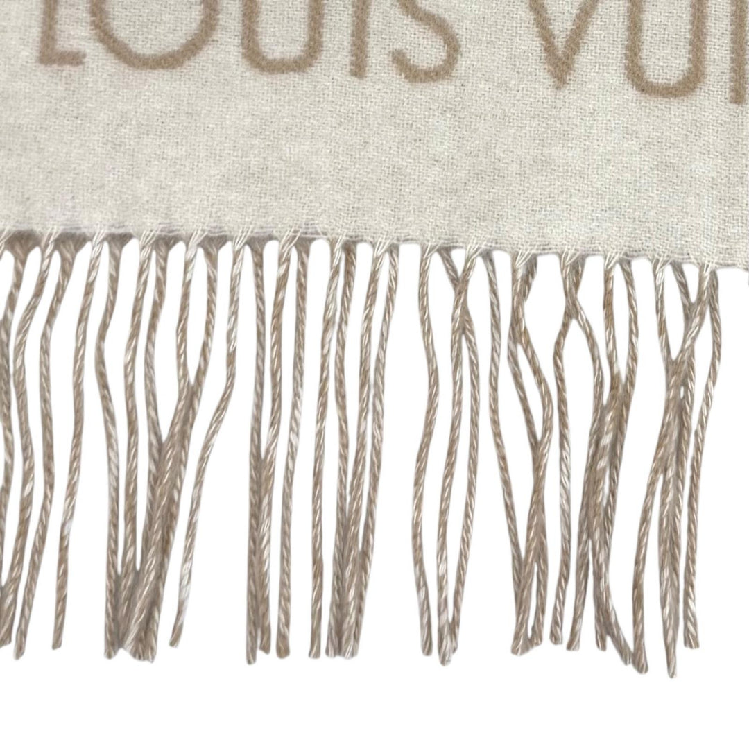 Excellent LOUIS VUITTON Scarf muffler reykjavik cashmere Women M78123
