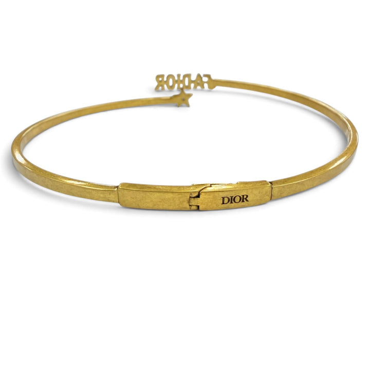 Great DIOR choker JADIOR Logo Rhinestone Star Accessory gold metal Women