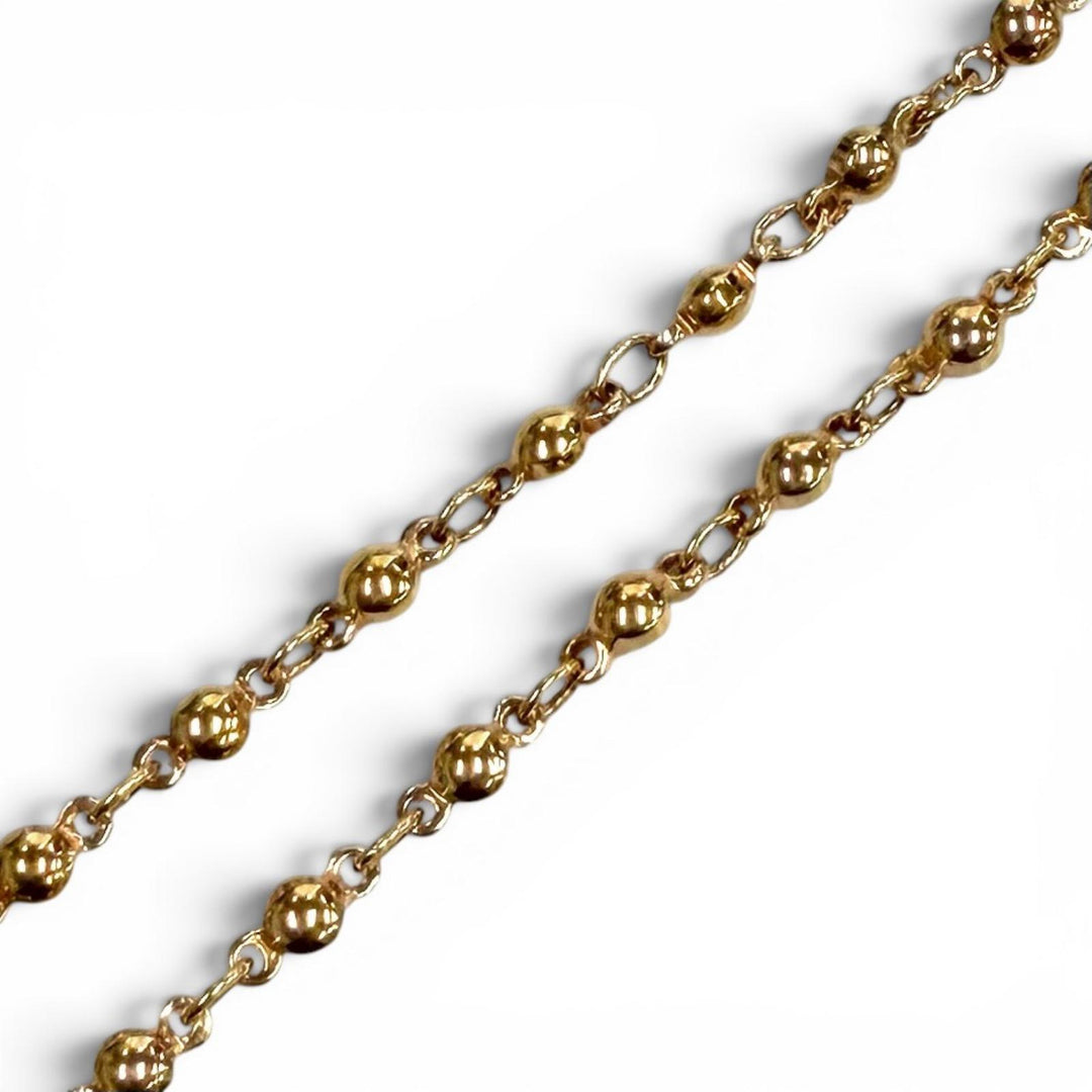 Excellent DIOR Necklace CD logo ball Pink gold Women