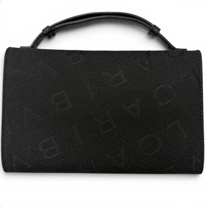 Great BVLGARI Purse Bvlgari Bvlgari Shoulder Wallet with All-Over Logo Print