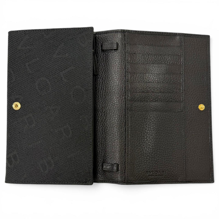 Great BVLGARI Purse Bvlgari Bvlgari Shoulder Wallet with All-Over Logo Print