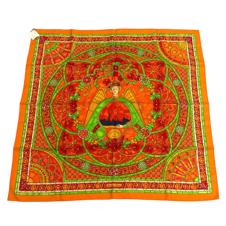 Pristine HERMES scarf Lights of Paris Rare Multi silk Women