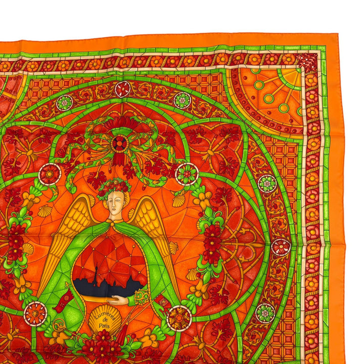 Pristine HERMES scarf Lights of Paris Rare Multi silk Women