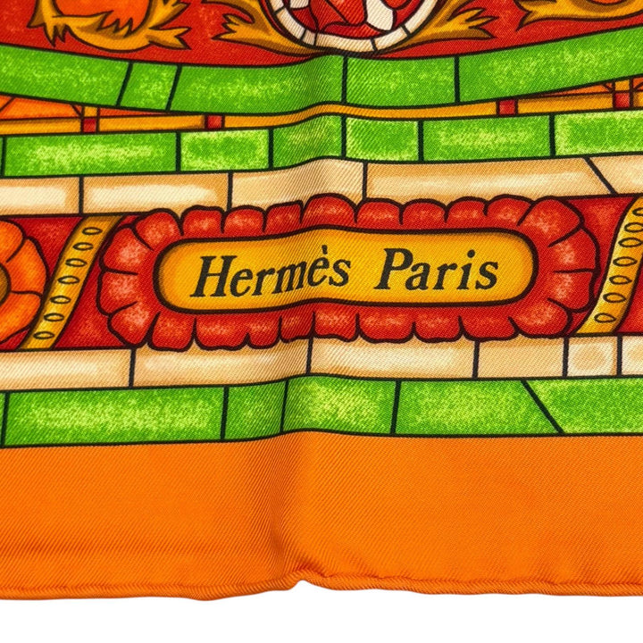 Pristine HERMES scarf Lights of Paris Rare Multi silk Women