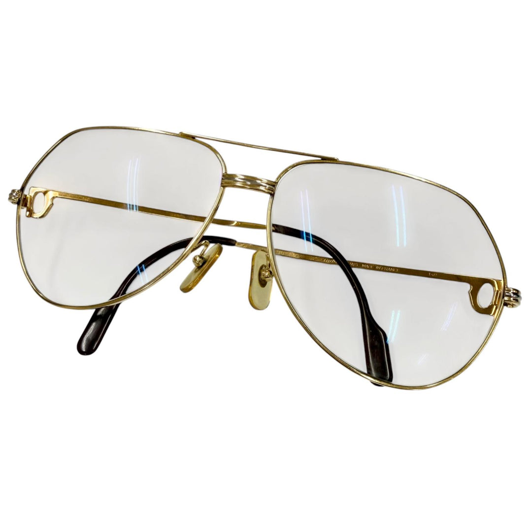 Great Cartier sunglasses Vendome Teardrop gold ー mens
