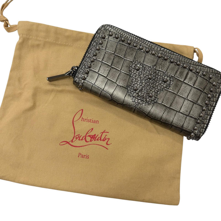 Excellent Christian Louboutin Purse Panettone Round stud crocodile
