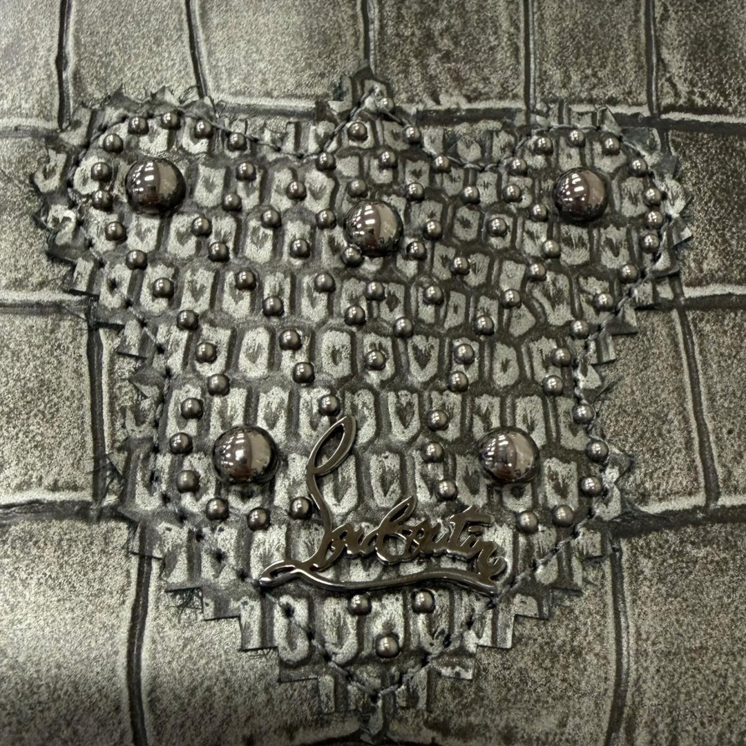 Excellent Christian Louboutin Purse Panettone Round stud crocodile