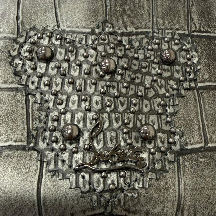 Excellent Christian Louboutin Purse Panettone Round stud crocodile