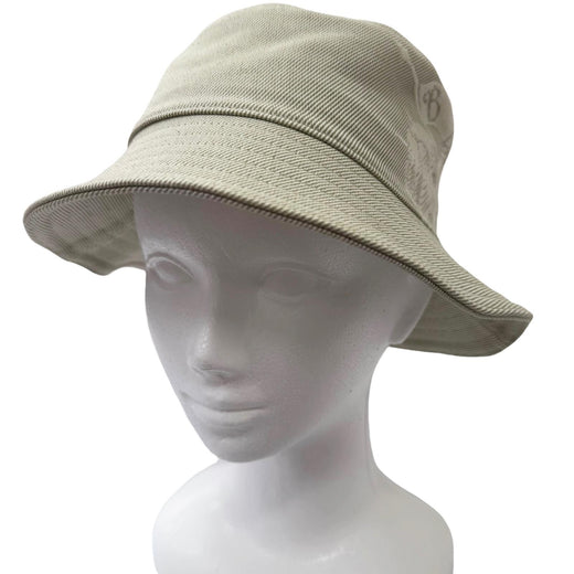 Pristine BURBERRY hat Hose Front Logo Twill Bucket khaki cotton mens M 8095010