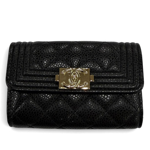 Excellent CHANEL Key holder Boy chanel COCO Mark Matelassé 4-ring key holder