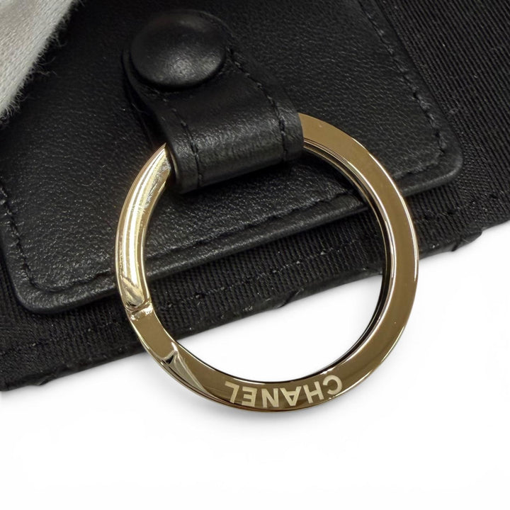 Excellent CHANEL Key holder Boy chanel COCO Mark Matelassé 4-ring key holder