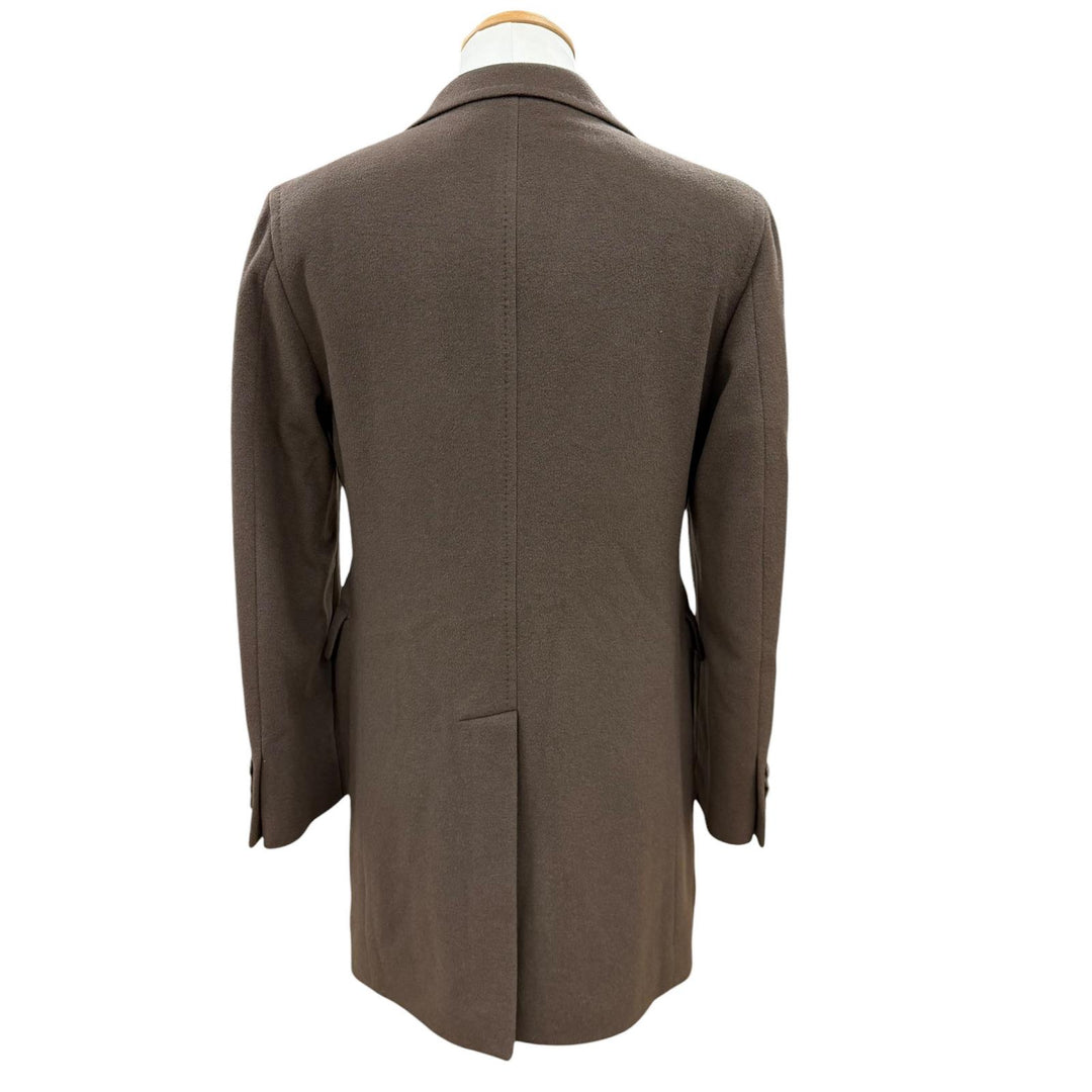 Excellent TAGLIATORE Chester coat Single logo button Brown cashmere mens 44