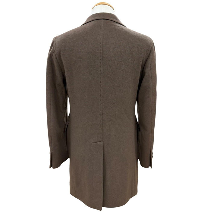 Excellent TAGLIATORE Chester coat Single logo button Brown cashmere mens 44