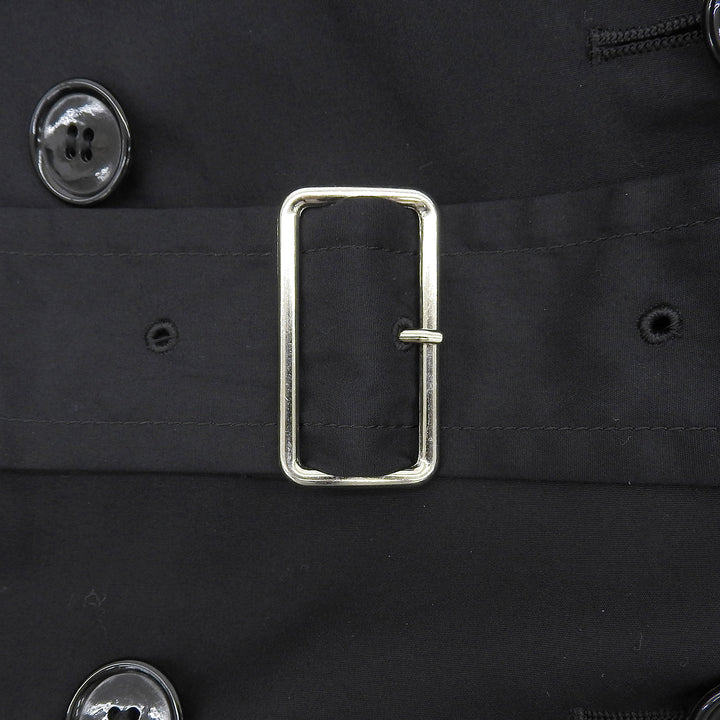 Excellent COMME des GARCONS HOMME PLUS trench coat black cotton mens XS PQ-B034
