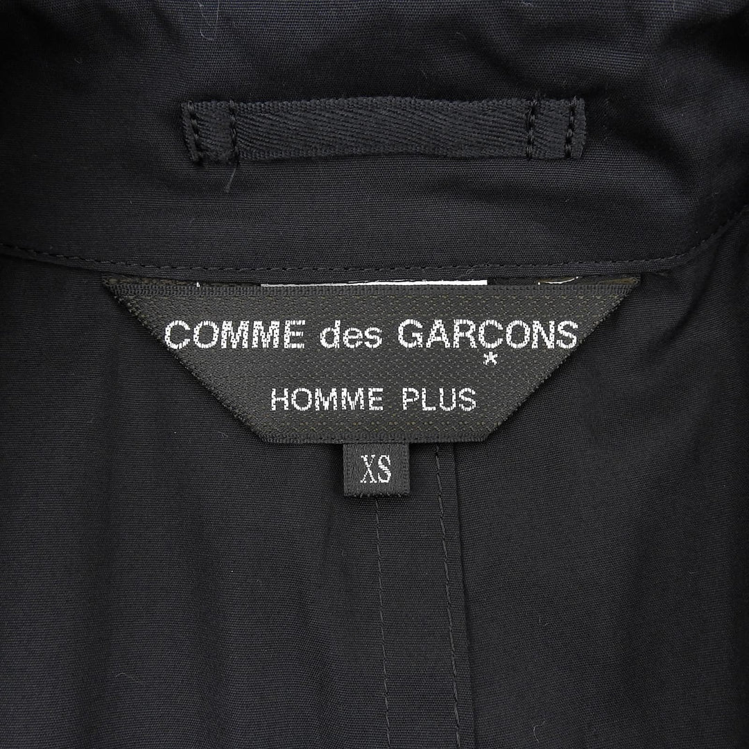 Excellent COMME des GARCONS HOMME PLUS trench coat black cotton mens XS PQ-B034