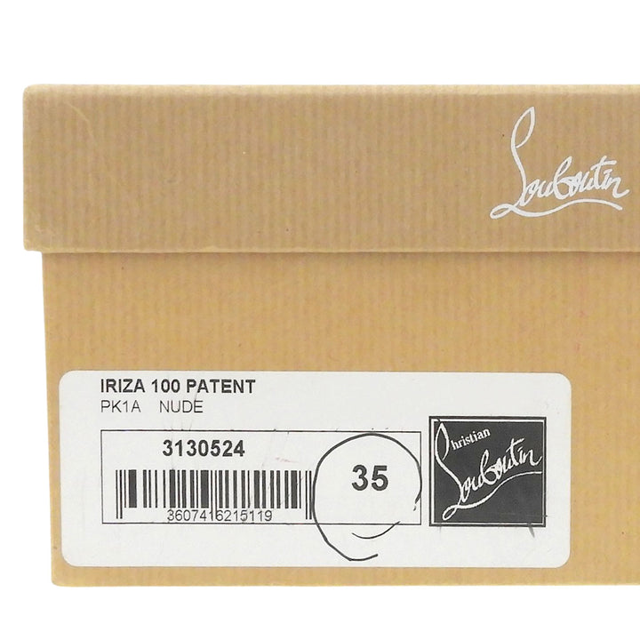 Excellent Christian Louboutin pumps IRIZA 100 pink beige Patent leather 35