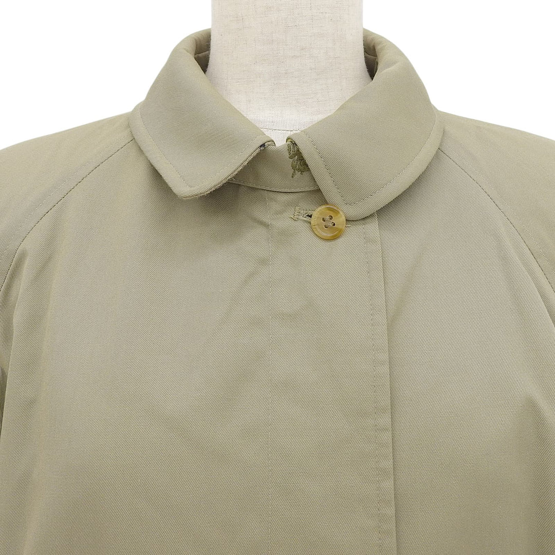 Great Burberrys Jacket Checkered Lining Pattern Swing Top khaki cotton Women