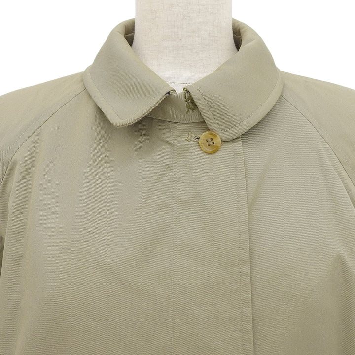 Great Burberrys Jacket Checkered Lining Pattern Swing Top khaki cotton Women