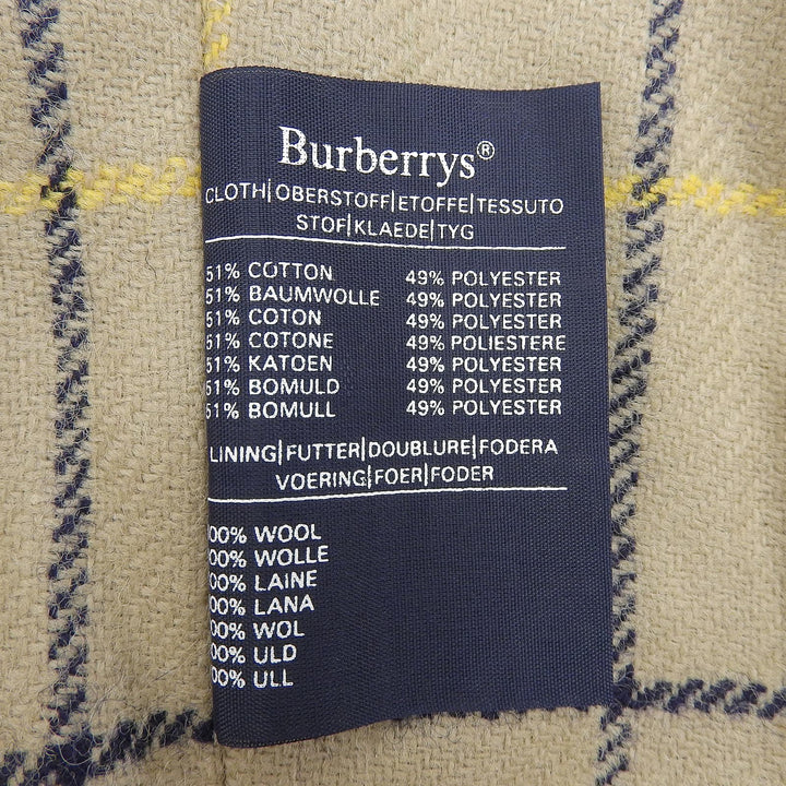 Great Burberrys Jacket Checkered Lining Pattern Swing Top khaki cotton Women
