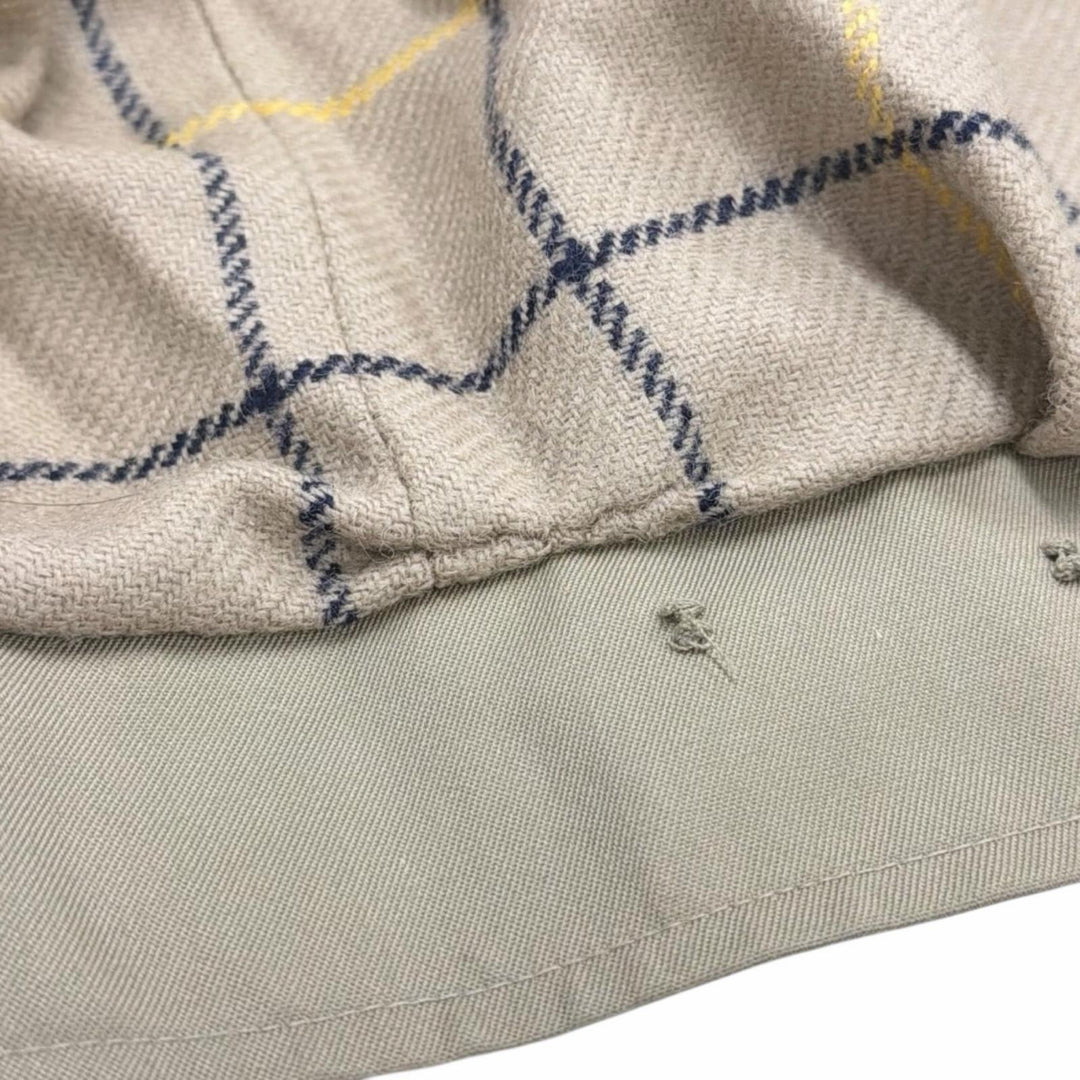 Great Burberrys Jacket Checkered Lining Pattern Swing Top khaki cotton Women