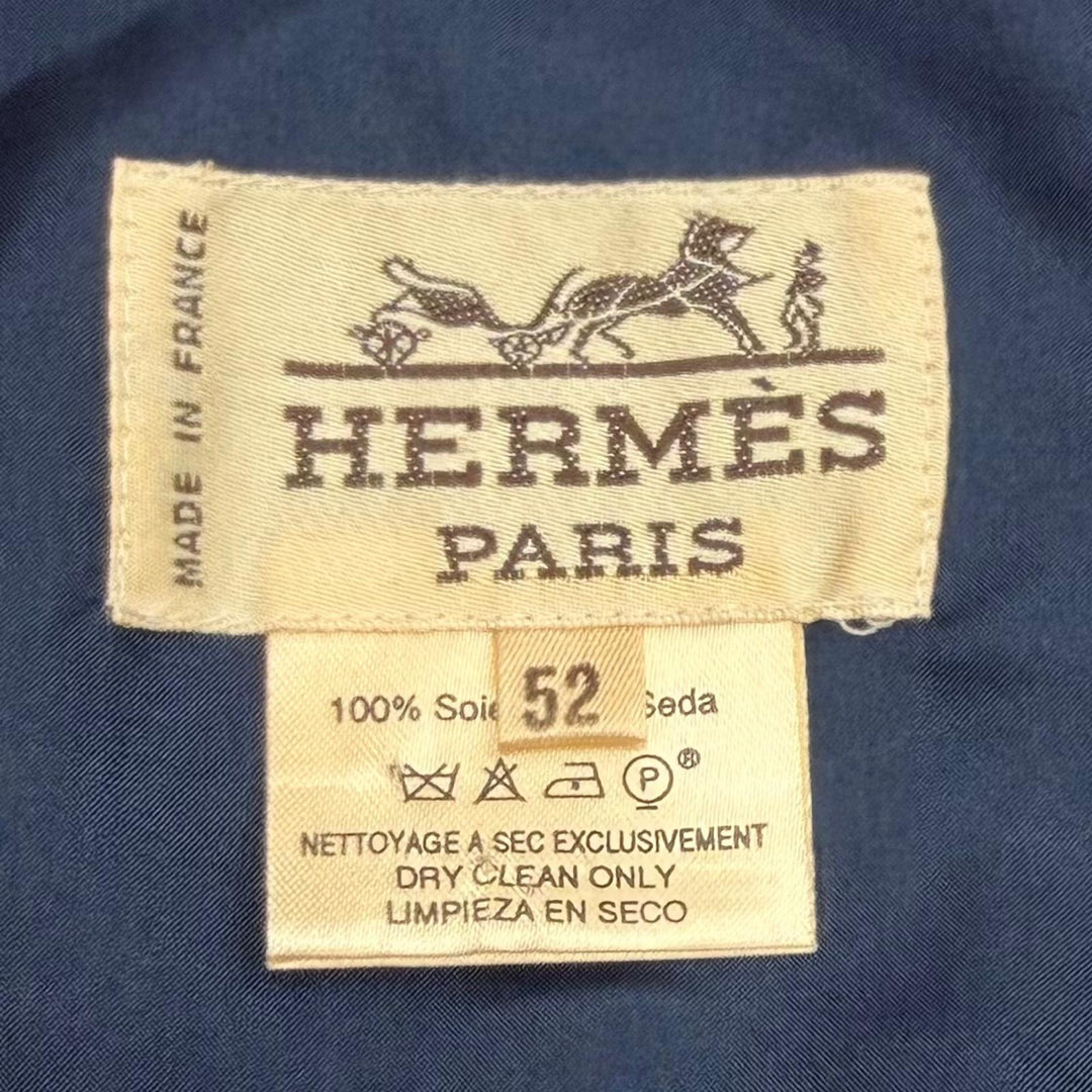 Excellent HERMES Best SICHUAN (Sichuan Province) Vest green silk mens 52