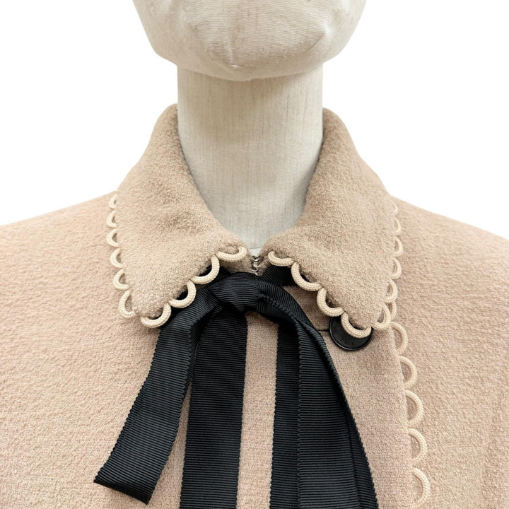 Excellent Christian Dior Jacket beige Virgin wool Women 40 411C03P1571