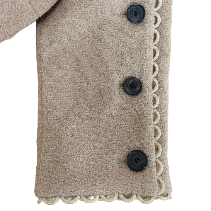 Excellent Christian Dior Jacket beige Virgin wool Women 40 411C03P1571