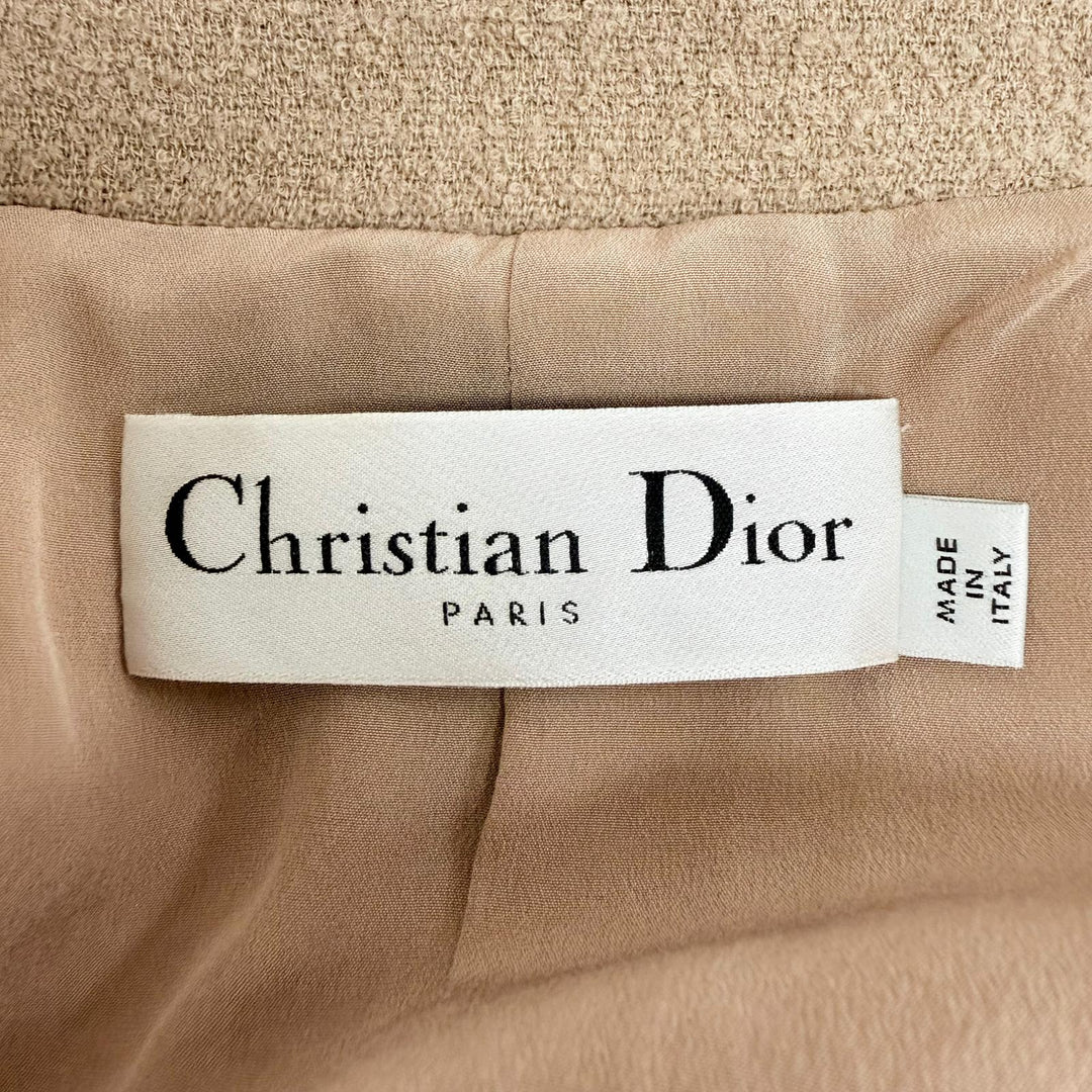 Excellent Christian Dior Jacket beige Virgin wool Women 40 411C03P1571