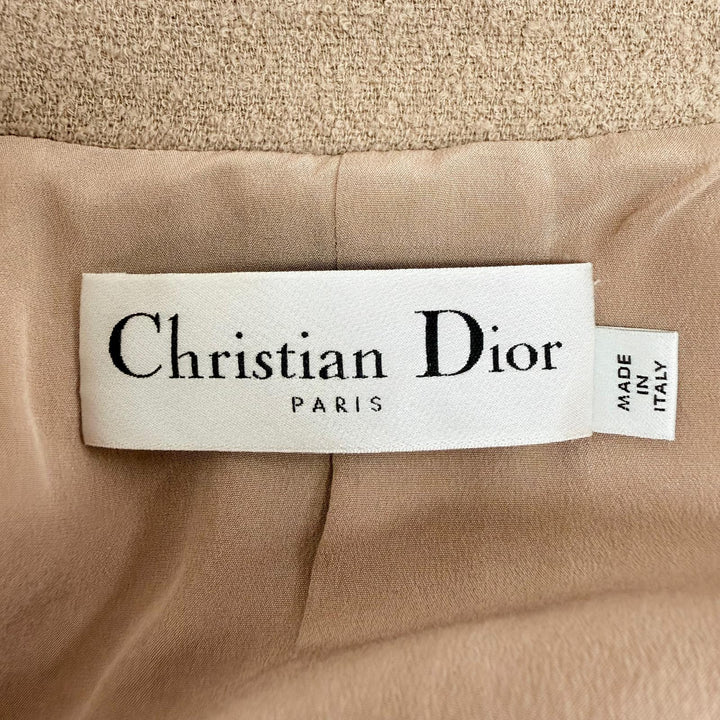 Excellent Christian Dior Jacket beige Virgin wool Women 40 411C03P1571