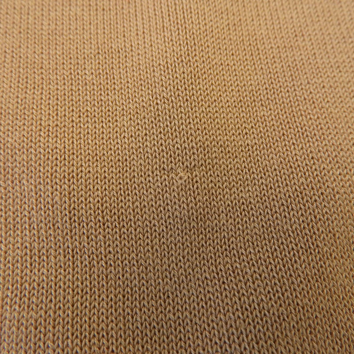 Excellent HERMES blouse H-pattern Serie button knit shirt light brown silk 40