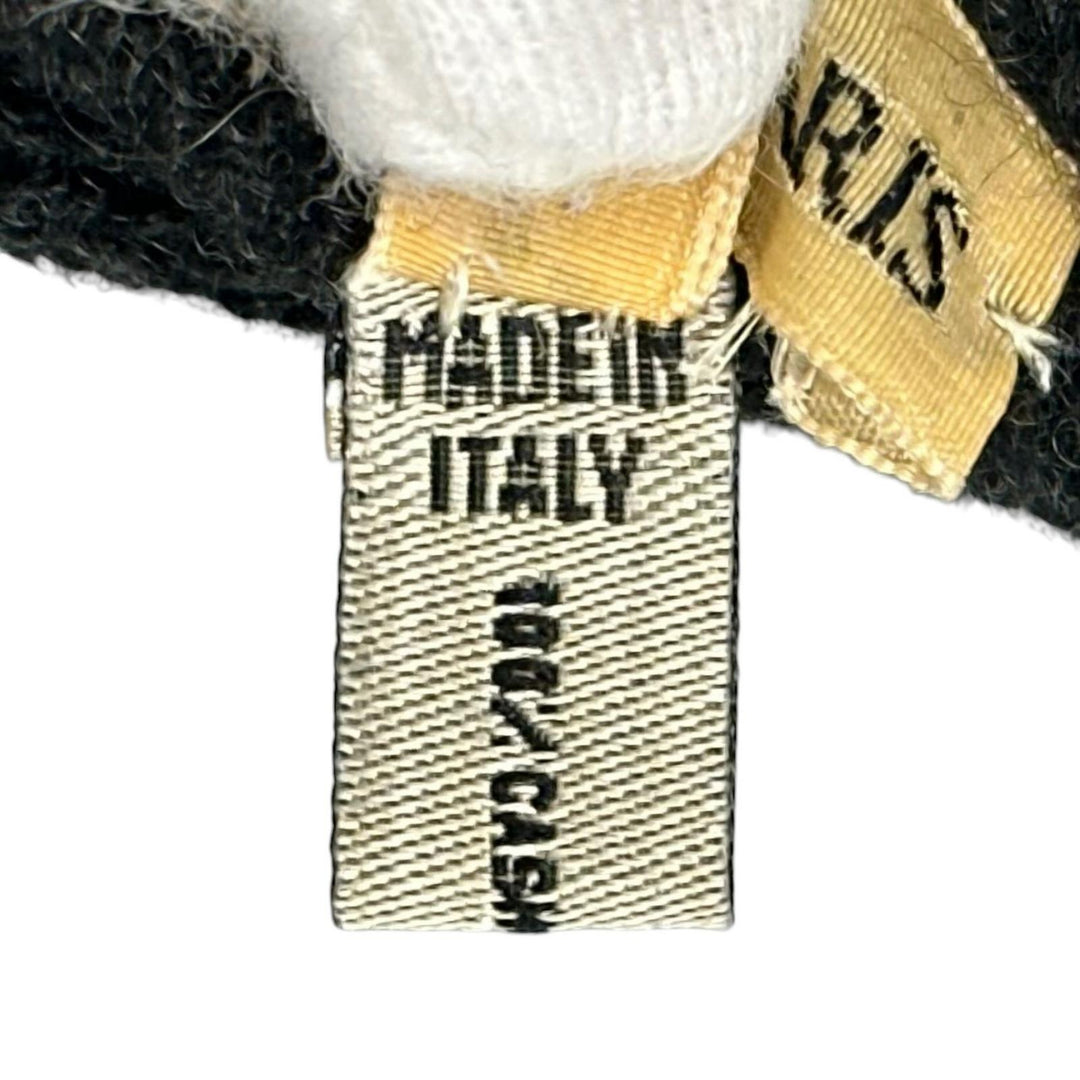 Great HERMES Knit cap Margiela era H-pattern knit beanie Dark gray cashmere mens
