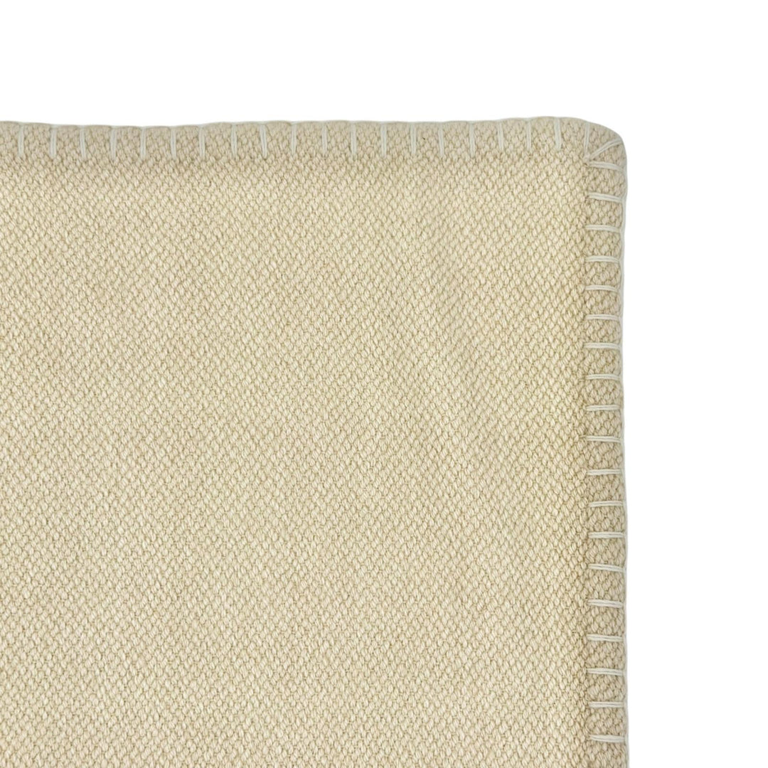 Great HERMES blanket Plaid Handwoven Dye Cabriole H logo cashmere Women H104022M