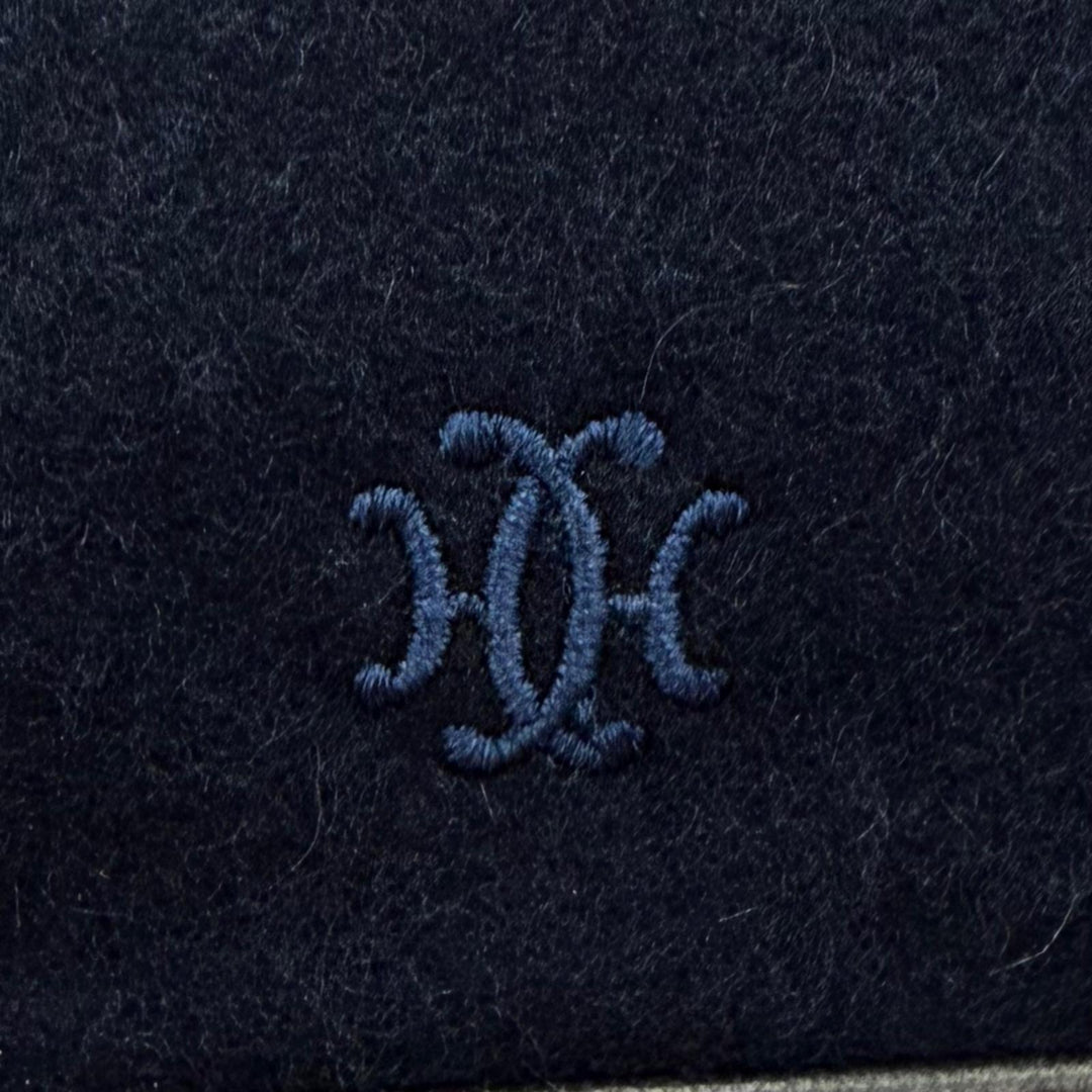 Pristine HERMES beret Saint Honoré Navy cashmere Women 58