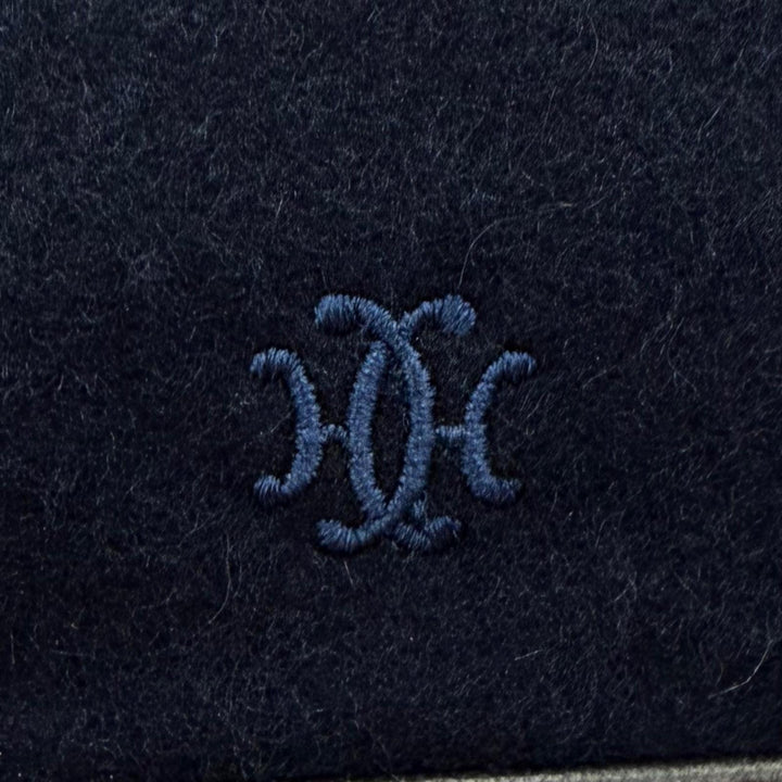 Pristine HERMES beret Saint Honoré Navy cashmere Women 58