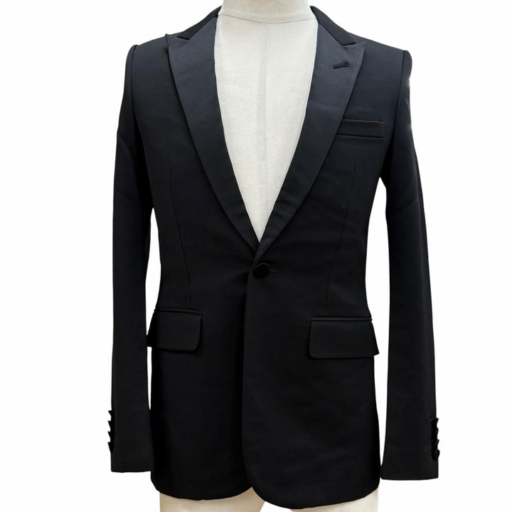 Discounted Very Good SAINT LAURENT PARIS tailored jacket black wool mens 42 392891