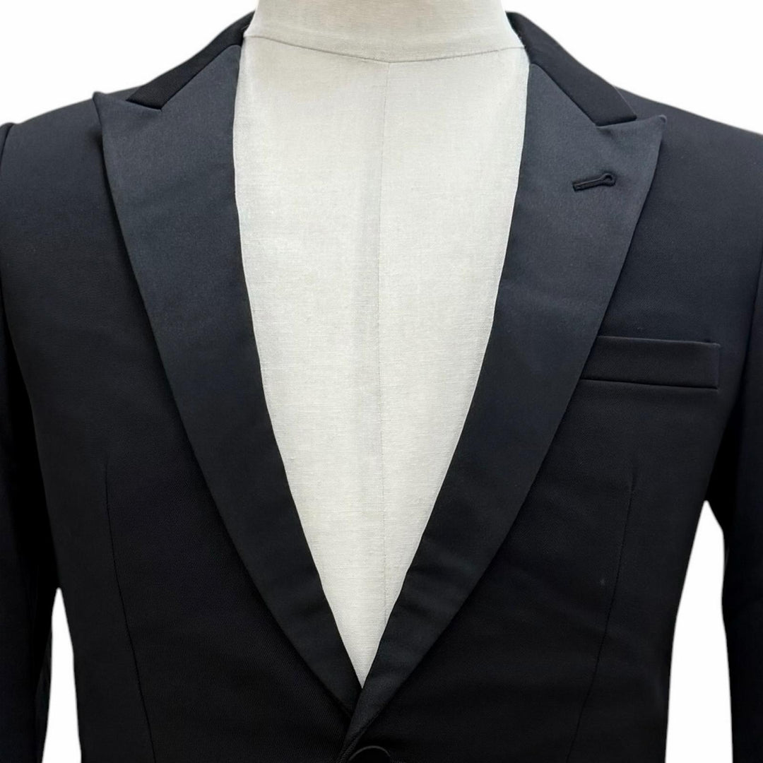 Discounted Very Good SAINT LAURENT PARIS tailored jacket black wool mens 42 392891